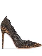 Gianvito Rossi Leopard Print 105 Pumps - Black