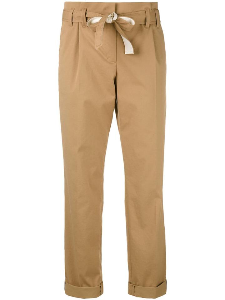 Dorothee Schumacher Belted Straight Trousers - Brown