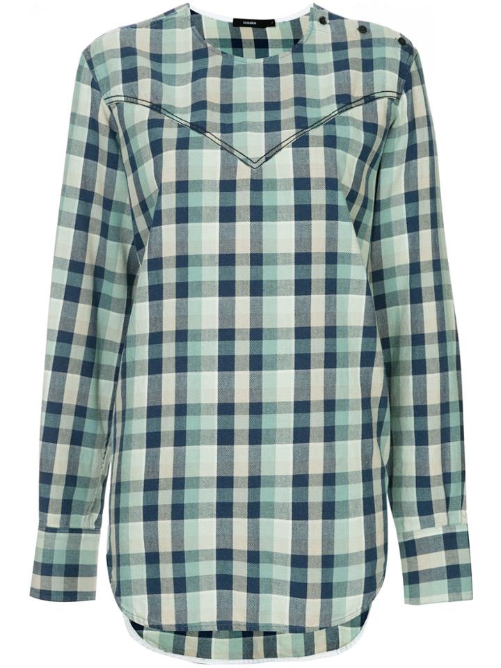 Bassike Check Long-sleeve Shirt - Blue