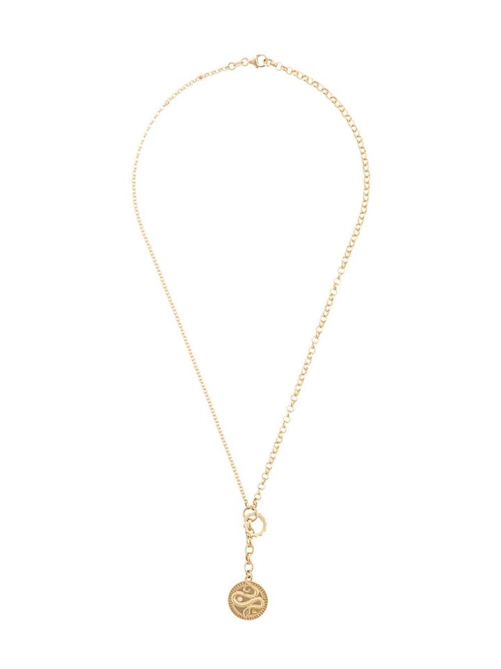 Foundrae 18t Yellow Gold Wholeness Diamond Medallion Belcher Chain