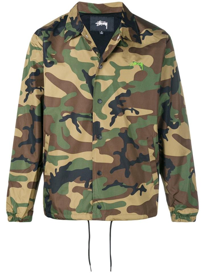 Stussy Camouflage Cruize Coach Jacket - Green