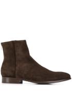 Ps Paul Smith Rear Zipped Ankle Boots - Brown
