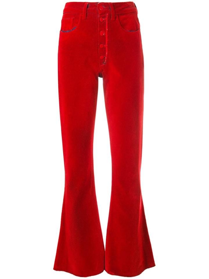 Mm6 Maison Margiela Flared High Waisted Trousers