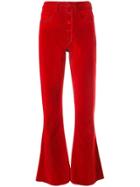 Mm6 Maison Margiela Flared High Waisted Trousers