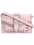 Versus Logo Charm Buckled Crossbody - Pink & Purple