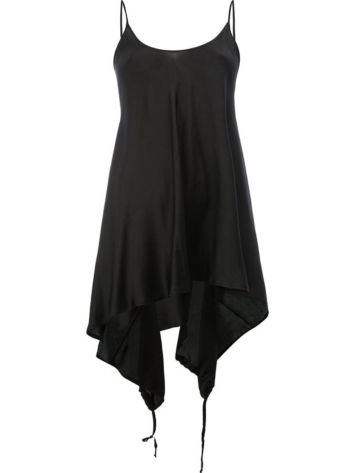 Masnada Handkerchief Hem Long Top, Women's, Size: 42, Black, Cupro