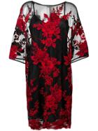 Antonio Marras Floral Pattern Sheer Dress - Black