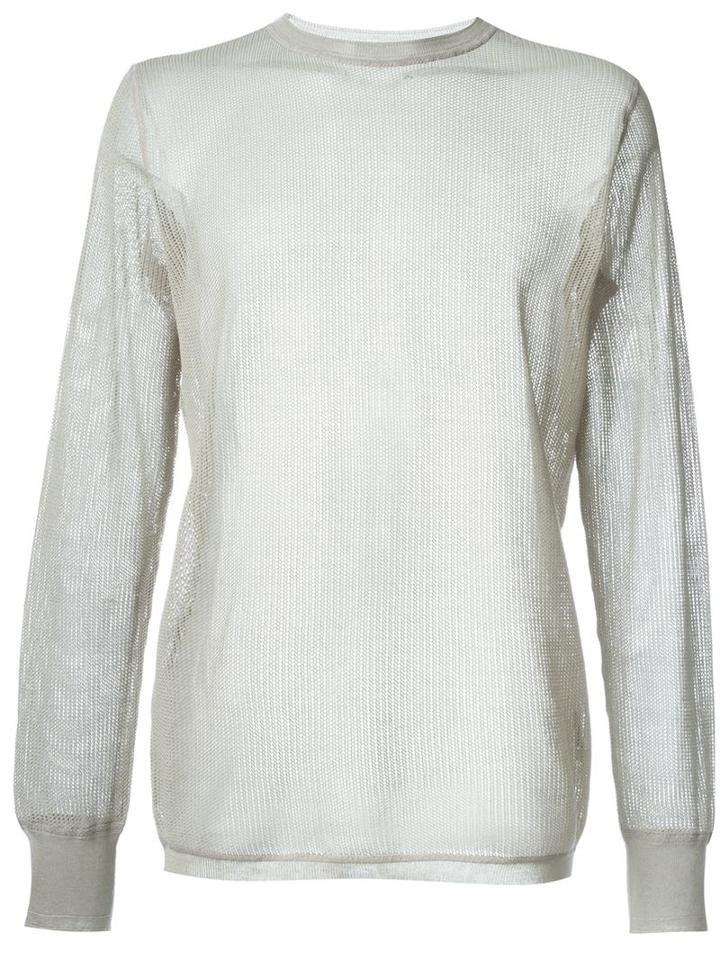 Lanvin Ribbed Sheer Sweater