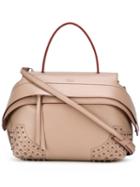Tod's Wave Tote, Women's, Nude/neutrals, Calf Leather