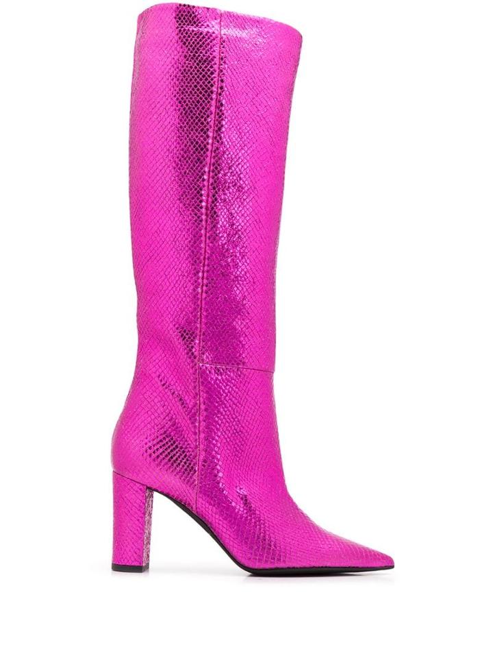 Marc Ellis Textured Knee-length Boots - Pink