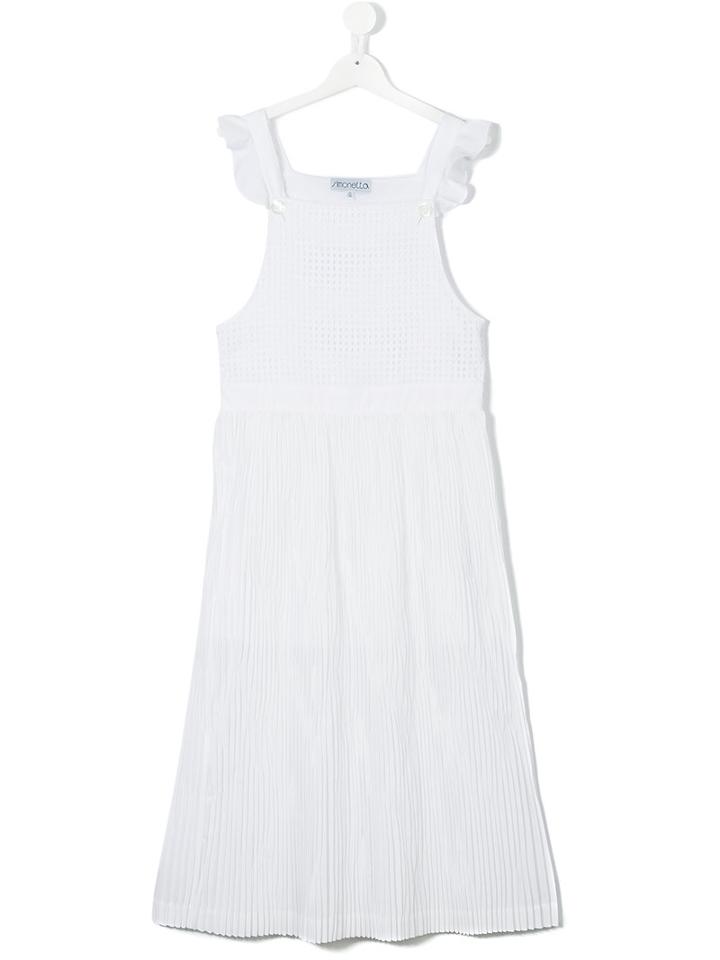 Simonetta - Flared Long Dress - Kids - Cotton - 14 Yrs, White