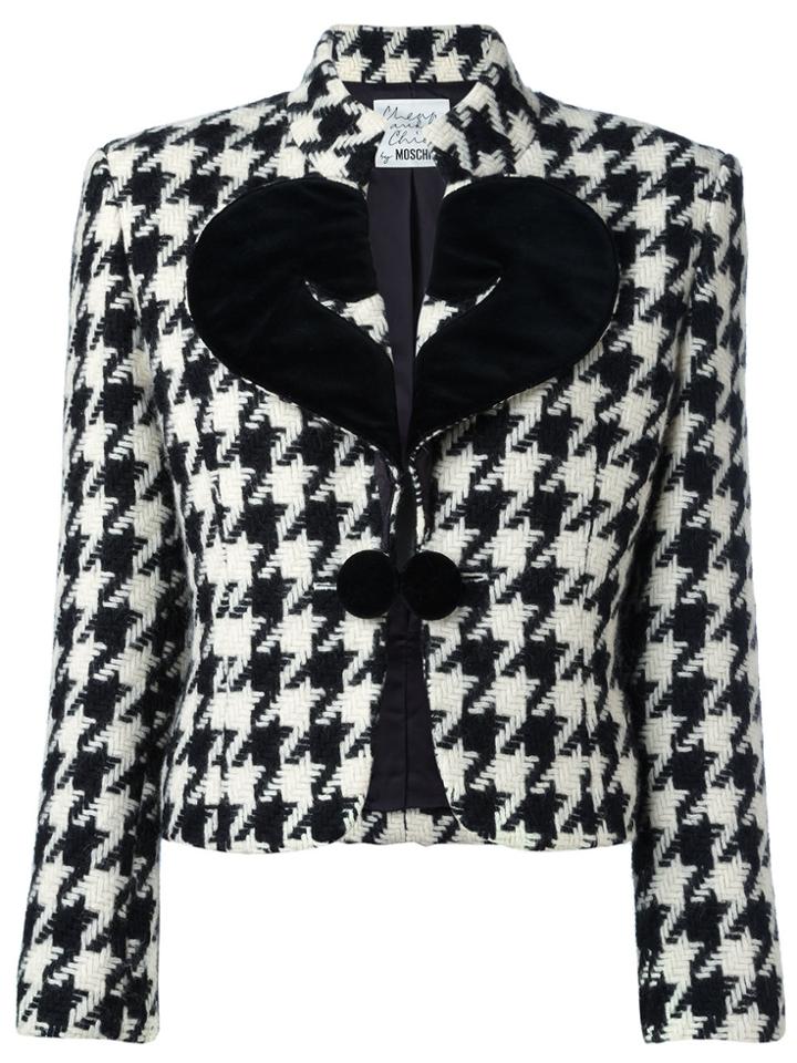 Moschino Vintage Houndstooth Jacket - White