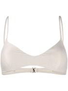 Mc2 Saint Barth Glitter Effect Bikini Top - Gold