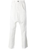 Andrea Ya'aqov Drop-crotch Trousers, Men's, Size: Small, White, Linen/flax