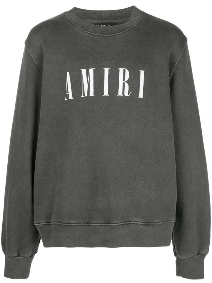 Amiri Oversized Logo Print Sweatshirt - Grey