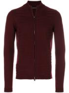 Pal Zileri Zipped Cardigan - Red
