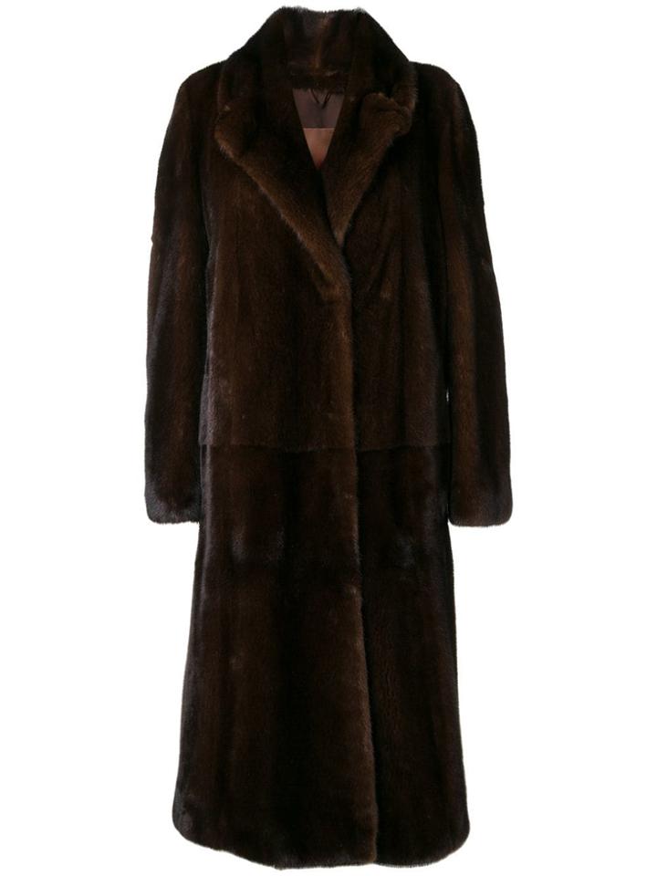 Liska Jess Fur Coat - Brown