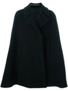 Givenchy Mid-length Cape Coat, Men's, Size: 50, Black, Cotton/polyamide/polyester/wool