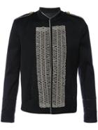 Garcons Infideles - Embroidered Front Military Jacket - Men - Cotton - 48, Black, Cotton