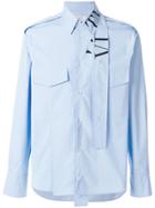 Valentino Vltn Shirt With Tie Collar - Blue