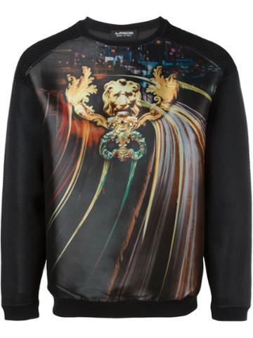 Antpitagora Digital Print Sweatshirt, Men's, Size: Medium, Black, Polyester/cotton