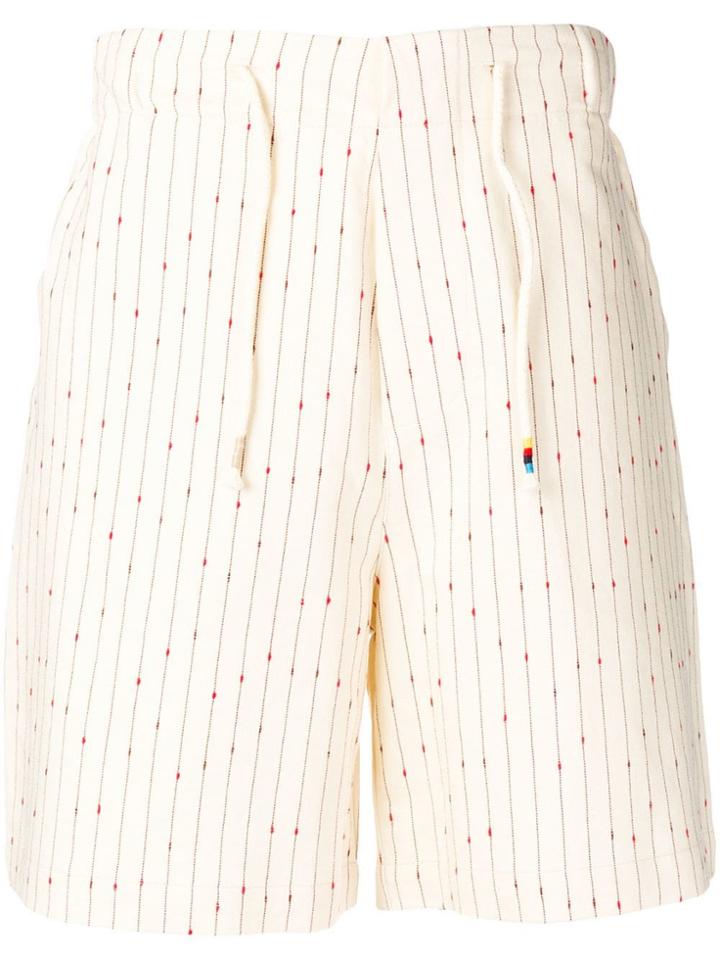The Silted Company Striped Shorts - Neutrals