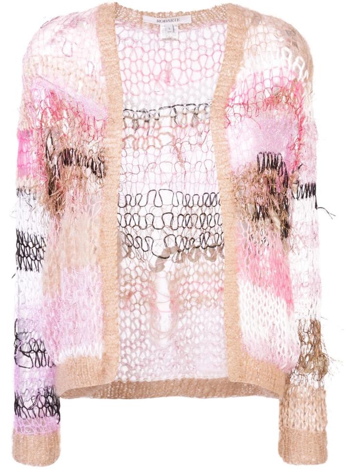 Rodarte Distressed Knit Jacket - Pink