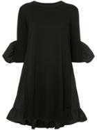 Goen.j Knit And Poplin Mini Dress - Black