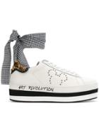 Moa Master Of Arts Disney Ankle Tie Sneakers - White
