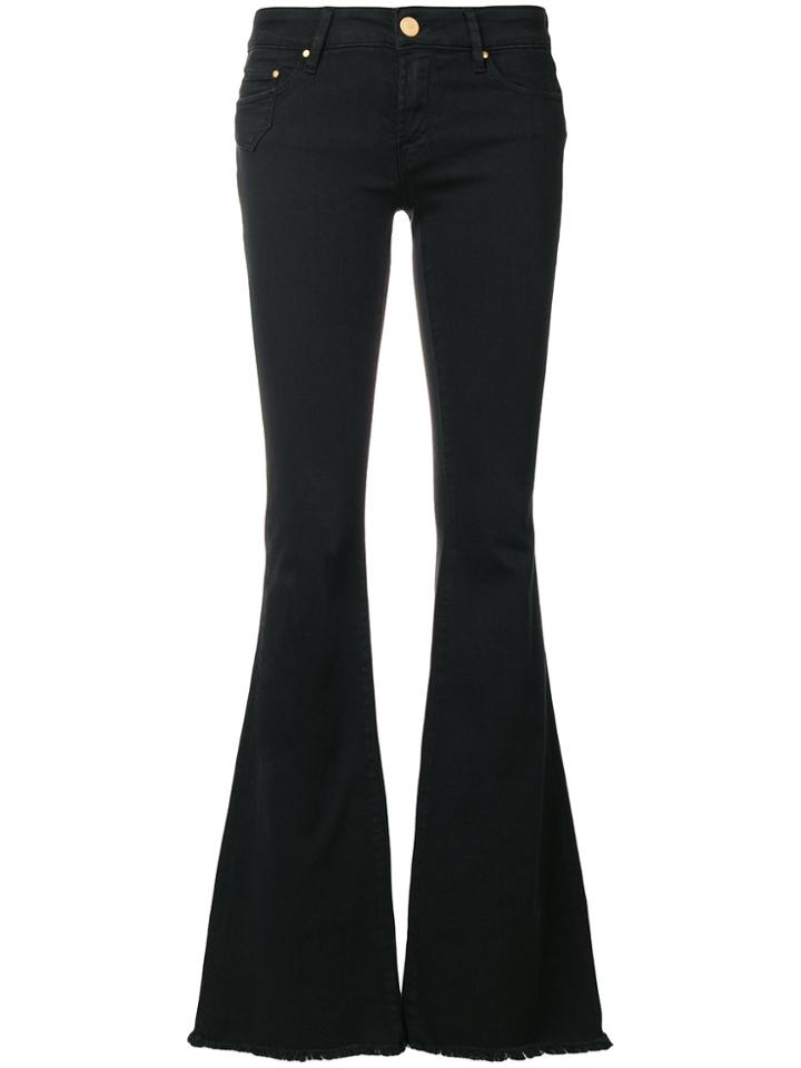 Don't Cry Frayed Flared Jeans - Black