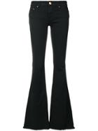 Don't Cry Frayed Flared Jeans - Black