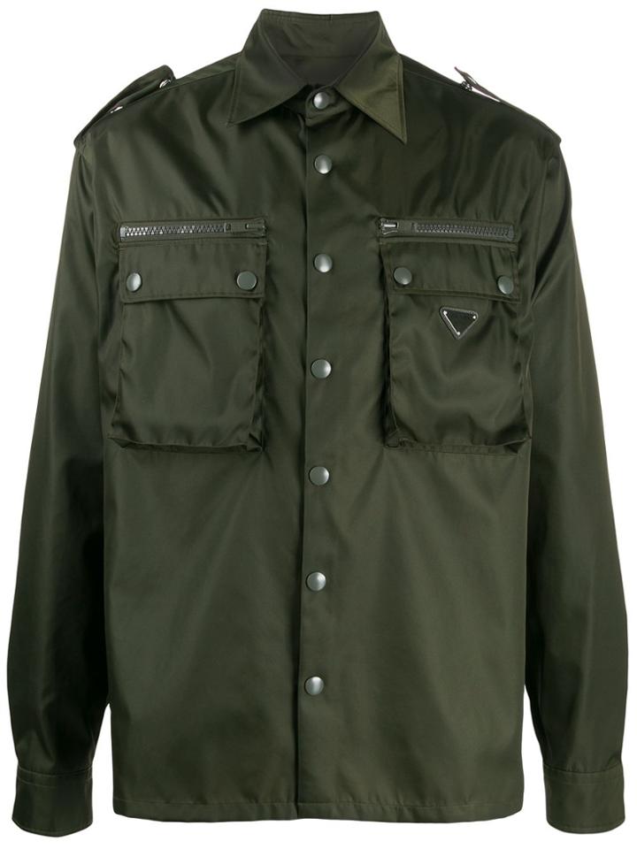 Prada Boxy Military Jacket - Green