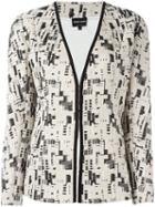 Giorgio Armani Embroidery Detail Blazer, Women's, Size: 44, White, Cotton/viscose/silk
