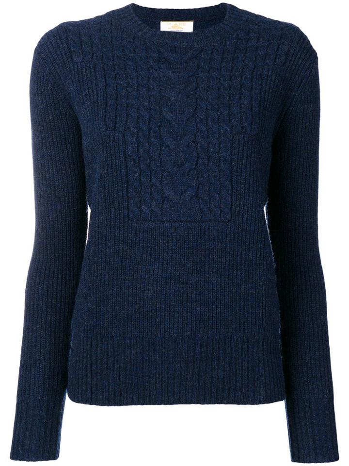 Le Mont St Michel Cable Knit Jumper - Blue