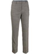 Peserico Plaid High Waisted Trousers - Brown