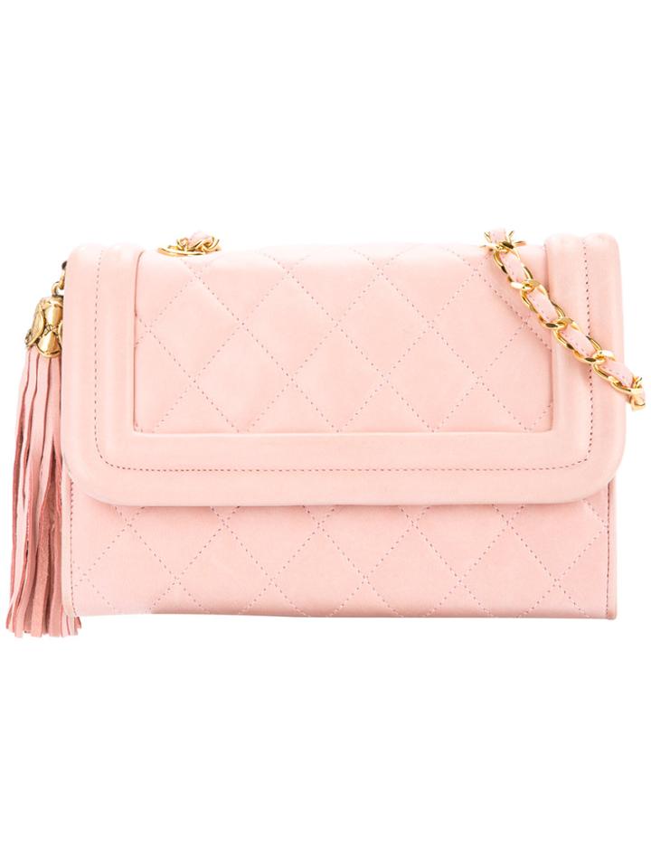 Chanel Vintage Matelasse Stitch Tassel Bag - Pink & Purple