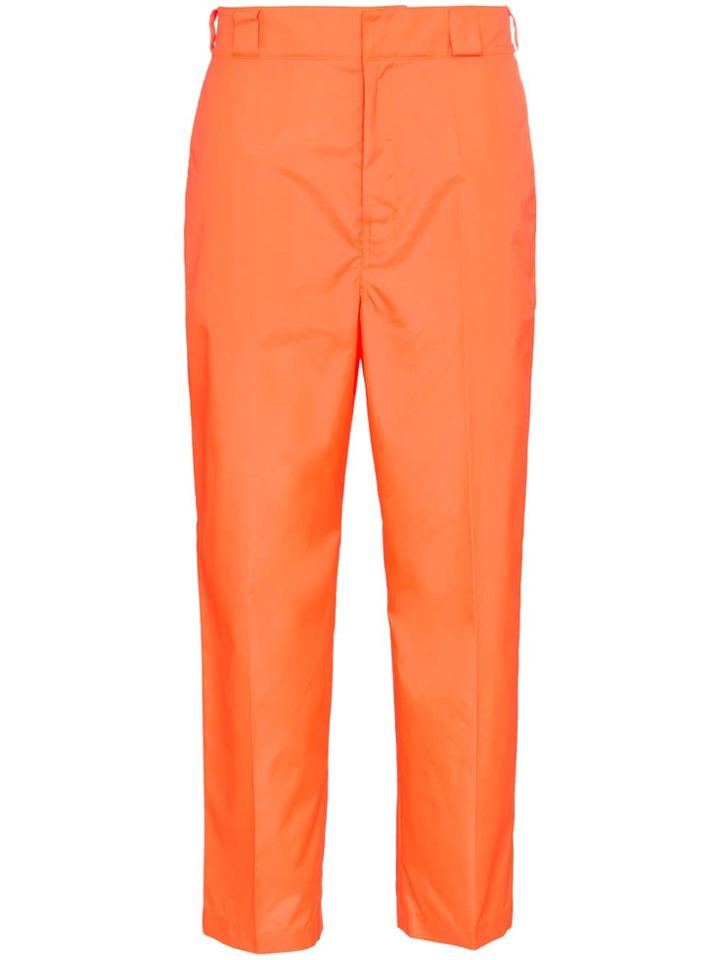 Prada Fluorescent Cropped Trousers - Yellow
