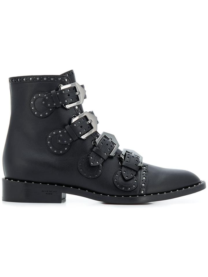 Givenchy Buckled Ankle Boots - Black