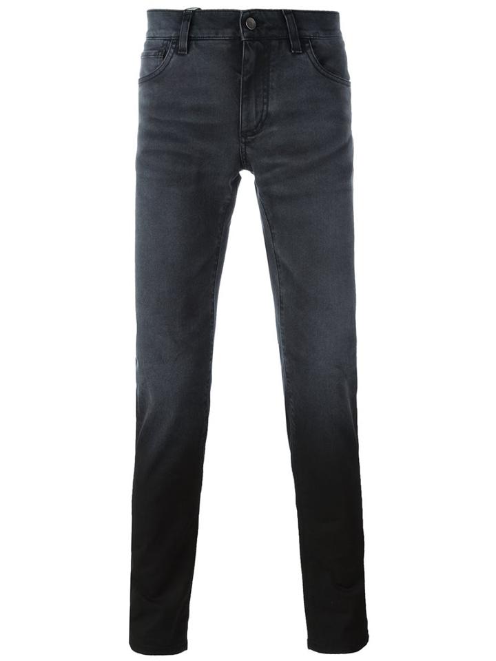 Dolce & Gabbana Slim Fit Jeans, Men's, Size: 52, Grey, Cotton/polyester/spandex/elastane