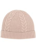 N.peal Cable Knit Beanie - Neutrals