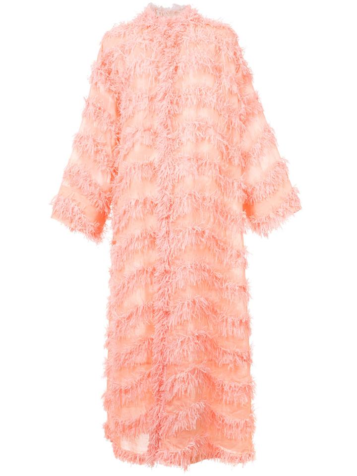 Tsumori Chisato Long Frayed Kimono - Pink & Purple