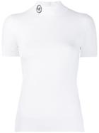 Michael Michael Kors Short Sleeve Turtle-neck Top - White