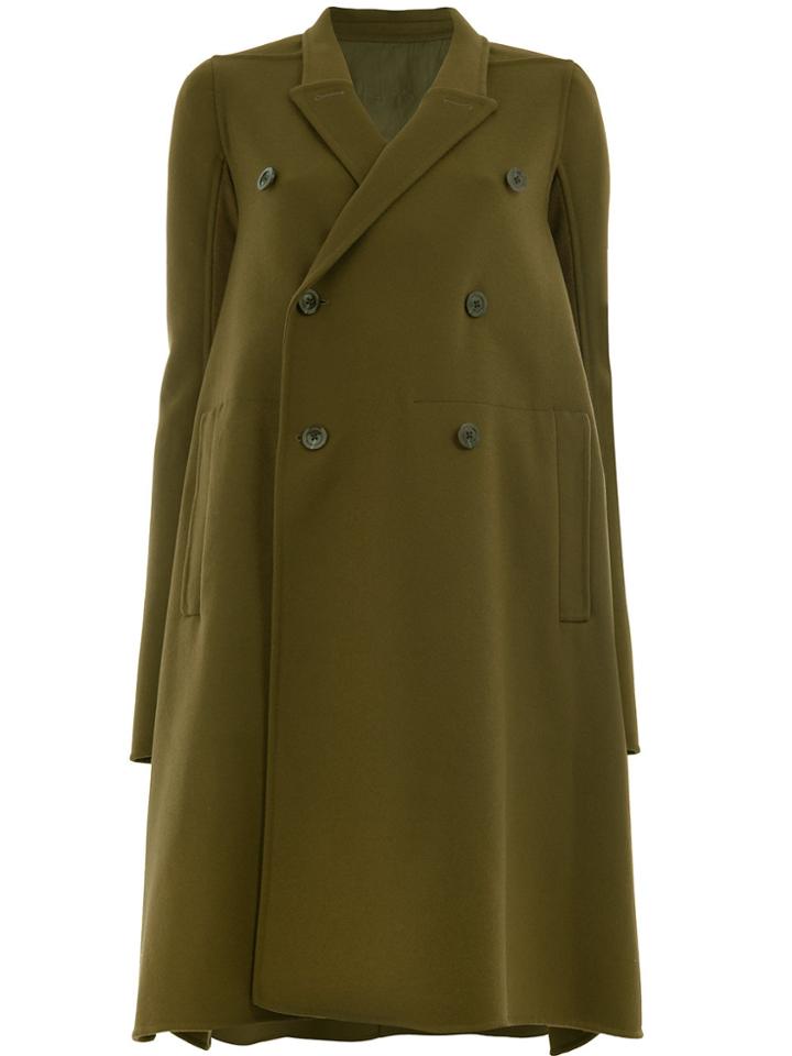 Rick Owens Double-breasted Coat - Green