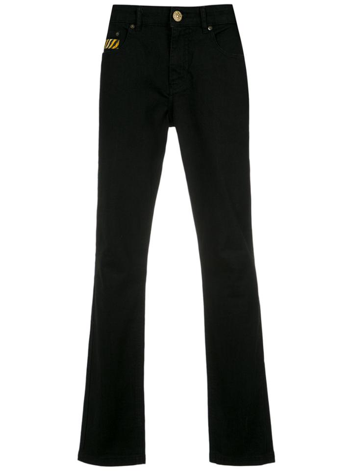 À La Garçonne Hanpainted Detail Jeans - Black