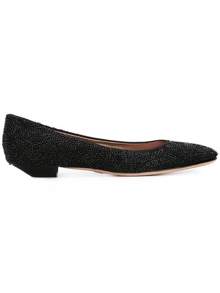 Giorgio Armani Pre-owned Textured Ballerina Flats - Black