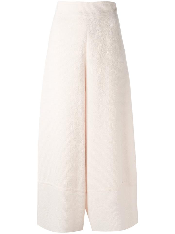 See By Chloé Cropped Palazzo Pants, Women's, Size: 34, Nude/neutrals, Polyester/viscose