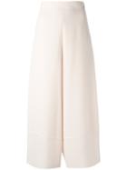 See By Chloé Cropped Palazzo Pants, Women's, Size: 34, Nude/neutrals, Polyester/viscose