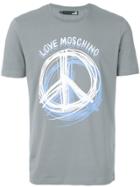 Love Moschino Peace Print T-shirt - Grey
