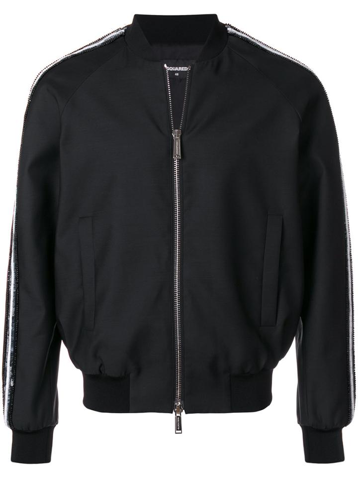 Dsquared2 Sequinned Bomber Jacket - Black