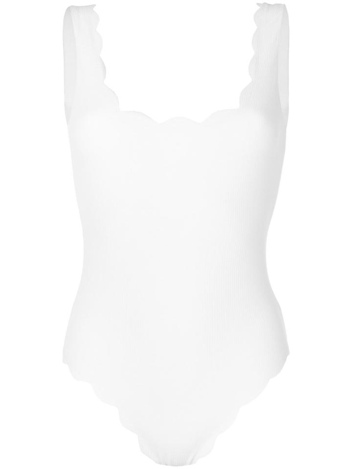 Marysia Scalloped Swimsuit - White